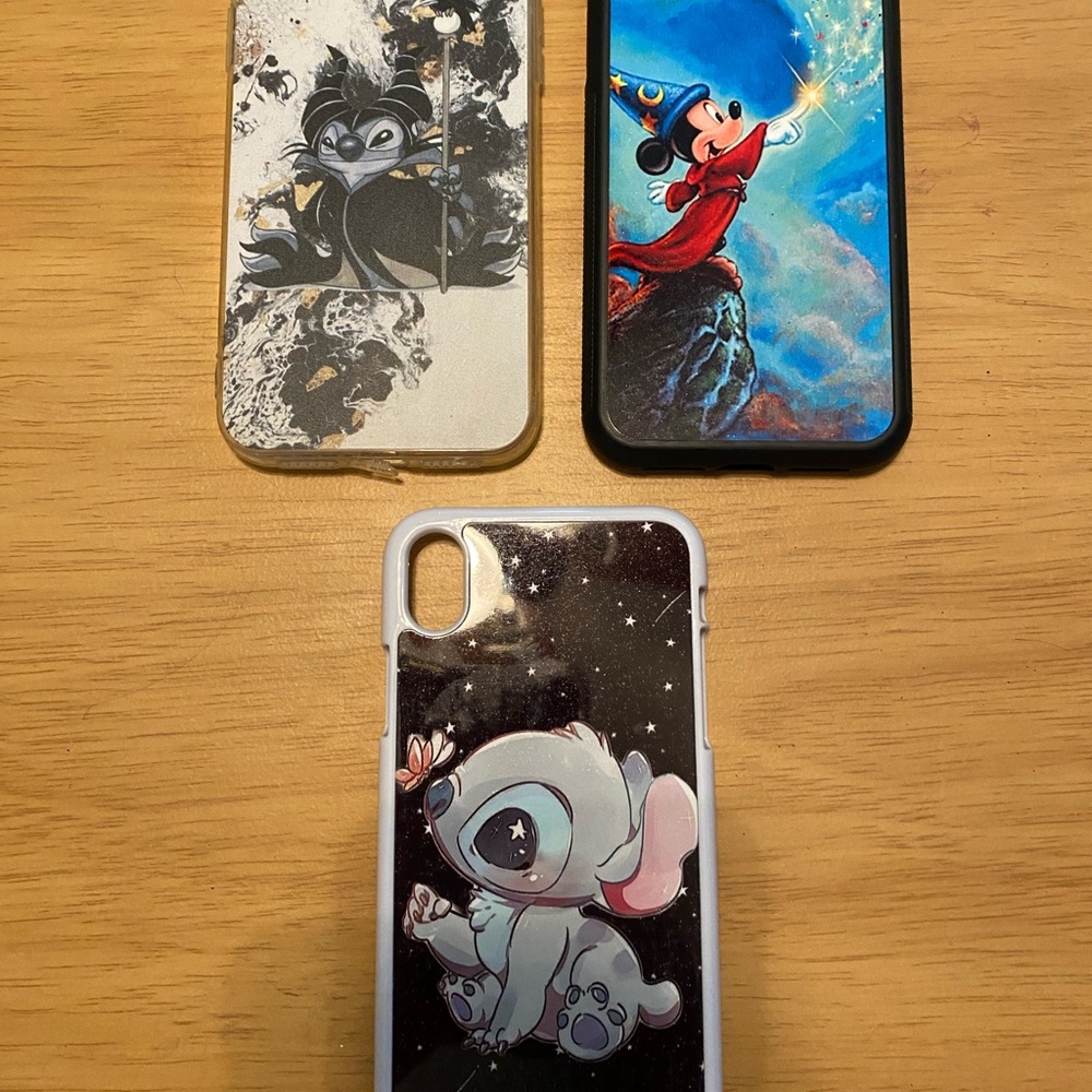 Set of Disney iPhone XR phone cases